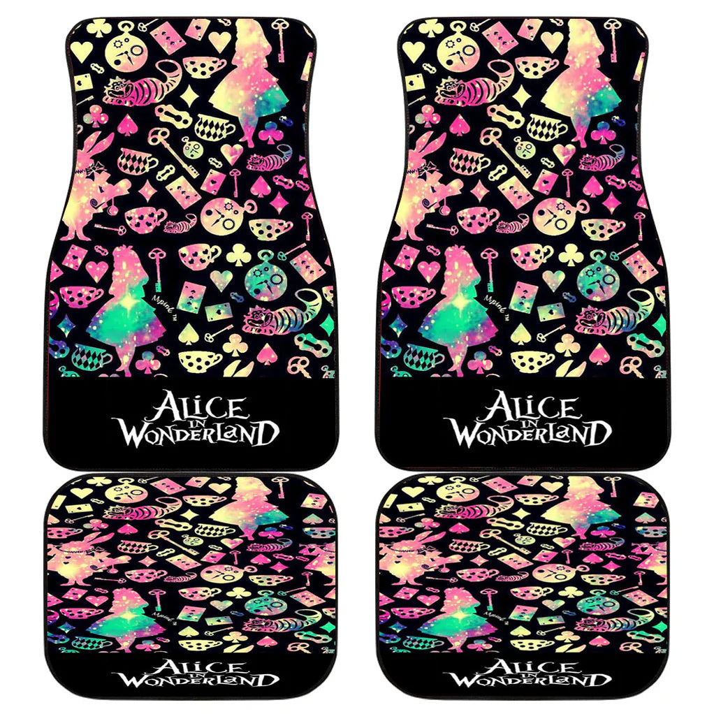Alice In Wonderland Car Mats Alice In Wonderland Items Pattern Car Floor Mats