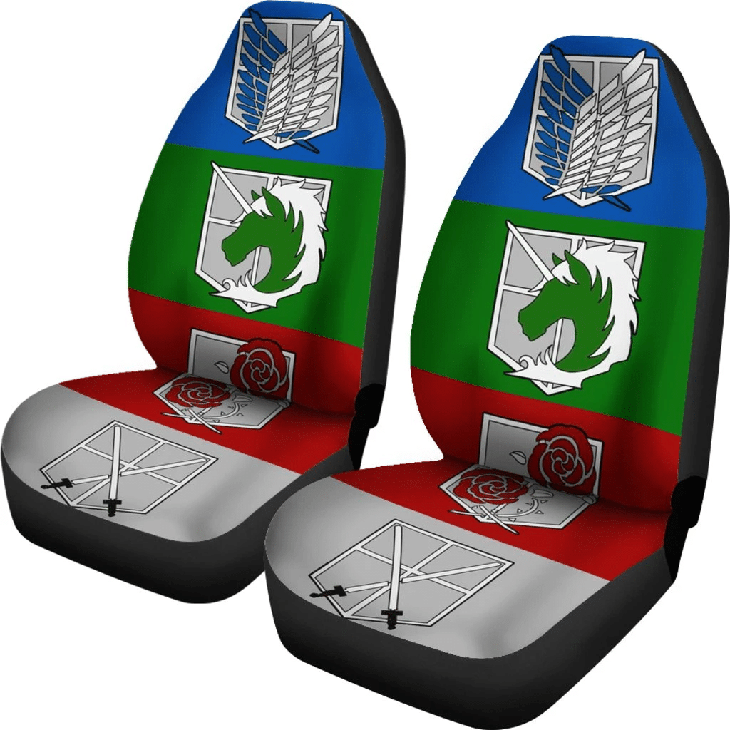 Attack On Titan Car Seat Covers Attack On Titan Flags Symbol Seat Covers