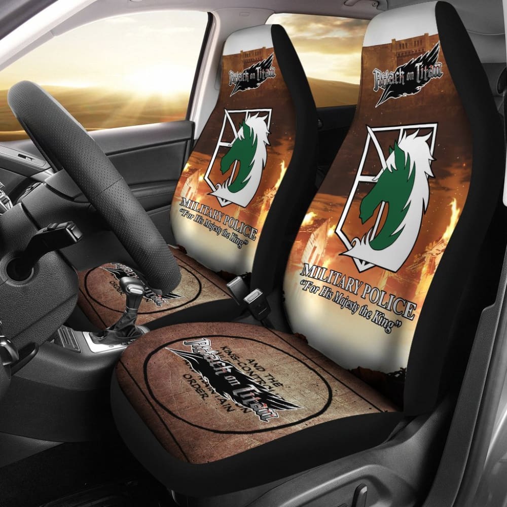 Attack On Titan Car Seat Covers Attack On Titan Military Police Symbol Seat Covers