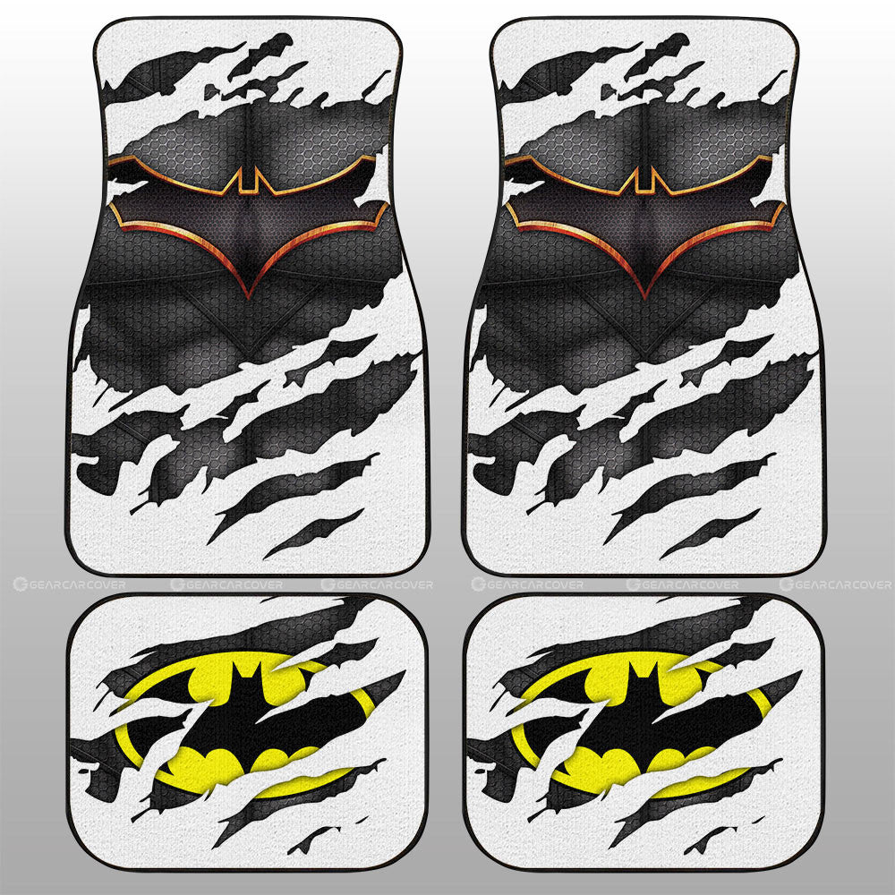 Batman Car Mats DC Batman Suit Symbol In Torn Sheet Car Floor Mats