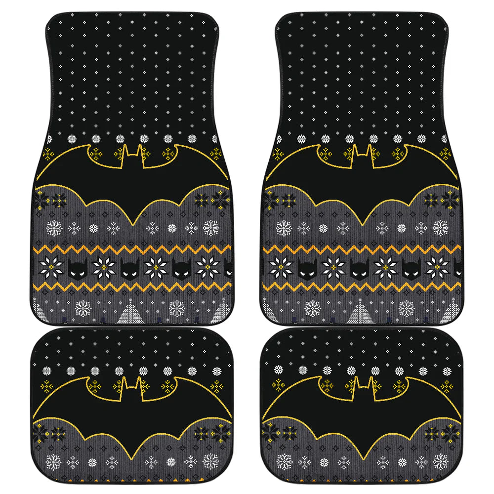 Batman Car Mats DC Batman Symbol Mask Christmas Pattern Car Floor Mats
