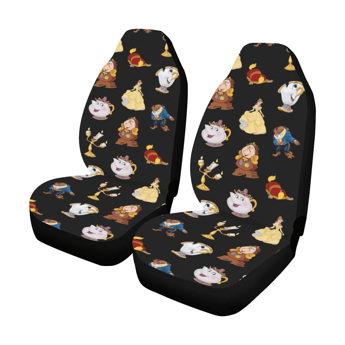 Beauty And The Beast Car Seat Covers DisneyCharacters Pattern Seat Covers