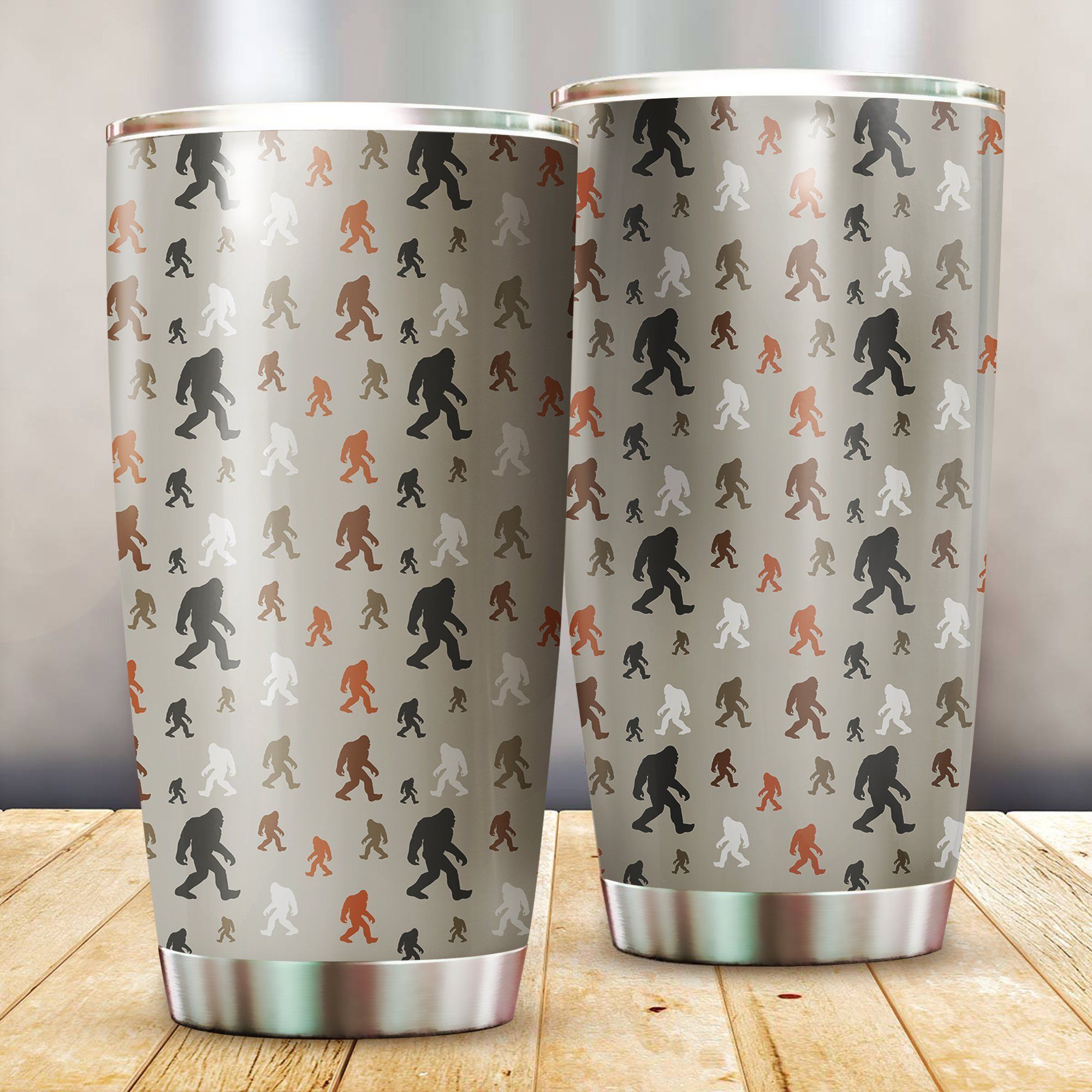 Bigfoot Brown Grey 20 oz Tumbler