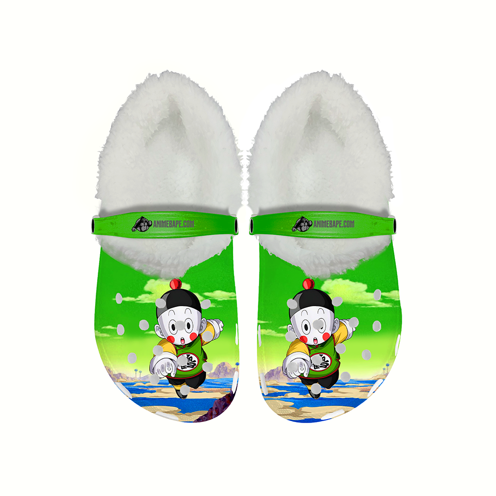 Chiaotzu Dragon Ball Cozy Winter Fleece Clogs