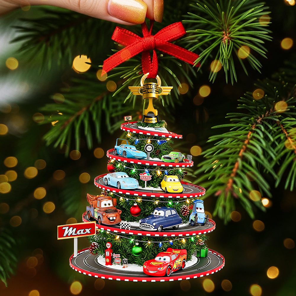 Personalized Cars Perfect Gift for Cartoon Fans Custom Name Christmas Acrylic Ornament