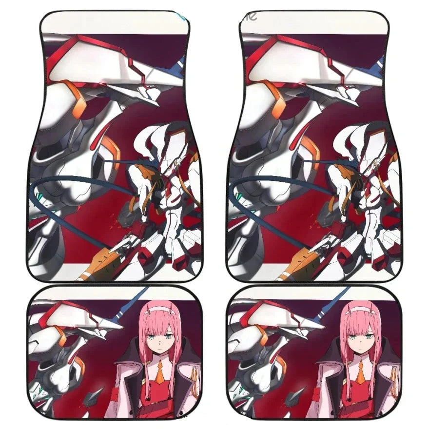 Darling In The Franxx Car Mats Cold Zero Two And Strelitzia Darling In Battle Mode Car Floor Mats