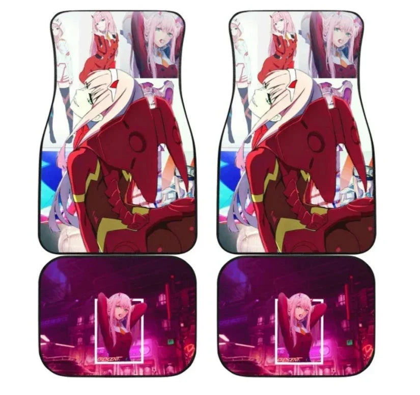 Darling In The Franxx Car Mats Zero Two Darling In The Franxx Pattern Car Floor Mats
