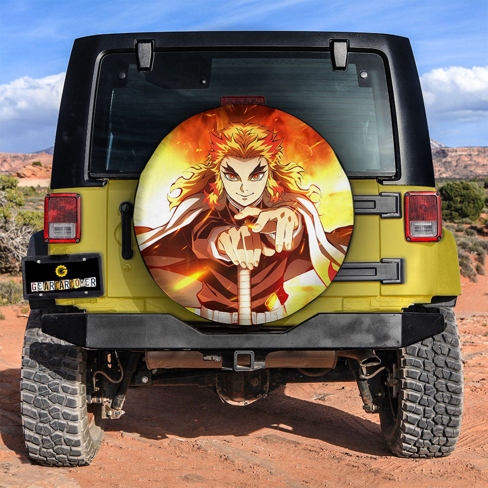 Demon Slayer Spare Tire Cover Demon Slayer Kyoujurou Rengoku Tire Covers