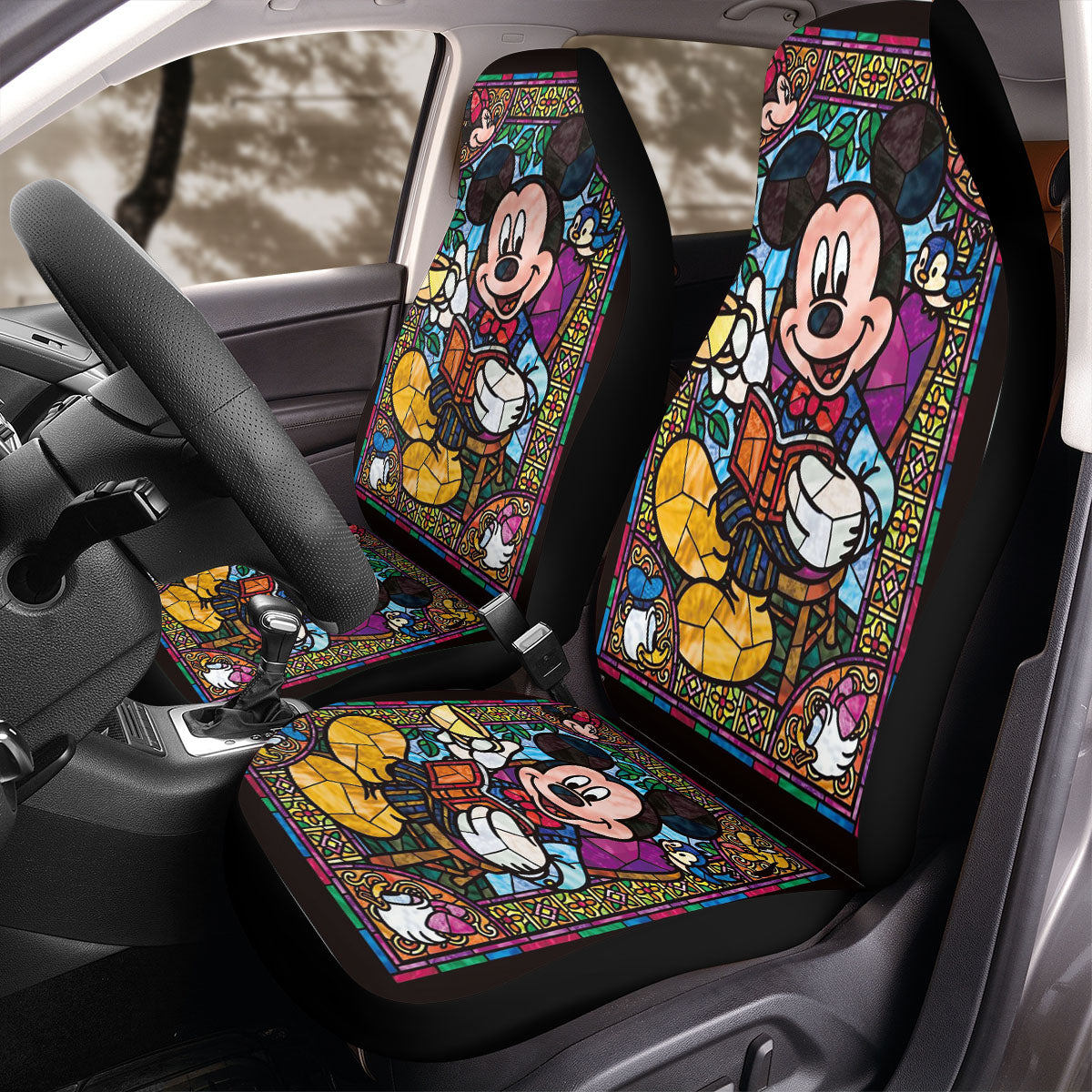 Disney Mickey Mouse Car Seat Covers Mickey  Stained Glass Seat Covers