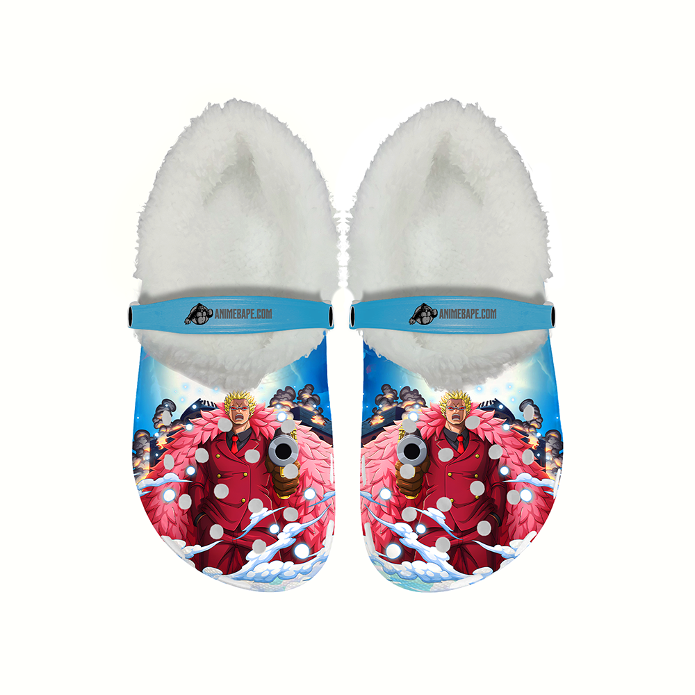 Donquixote Doflamingo One Piece Cozy Winter Fleece Clogs