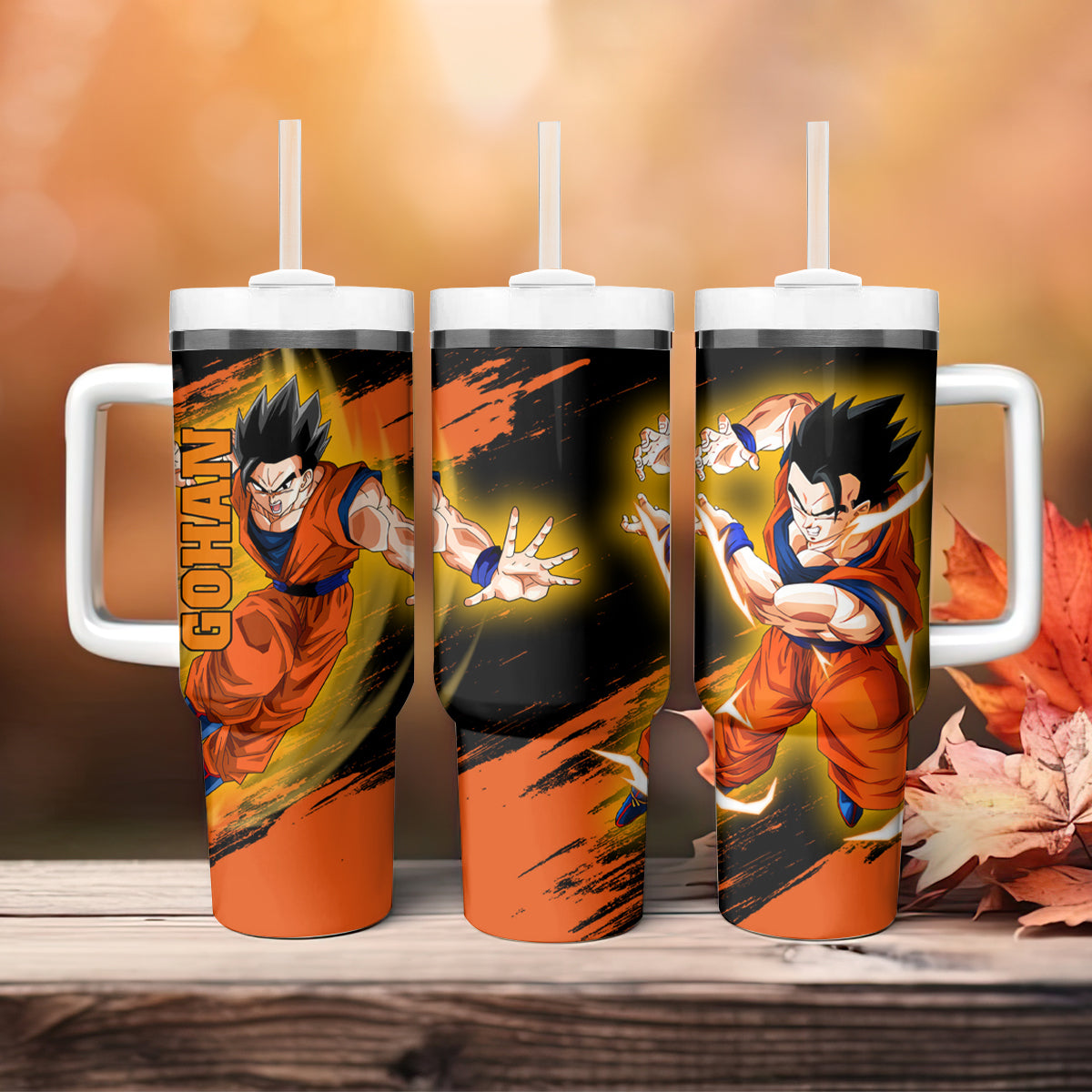 Dragon Ball Gohan Fighting Large Tumbler