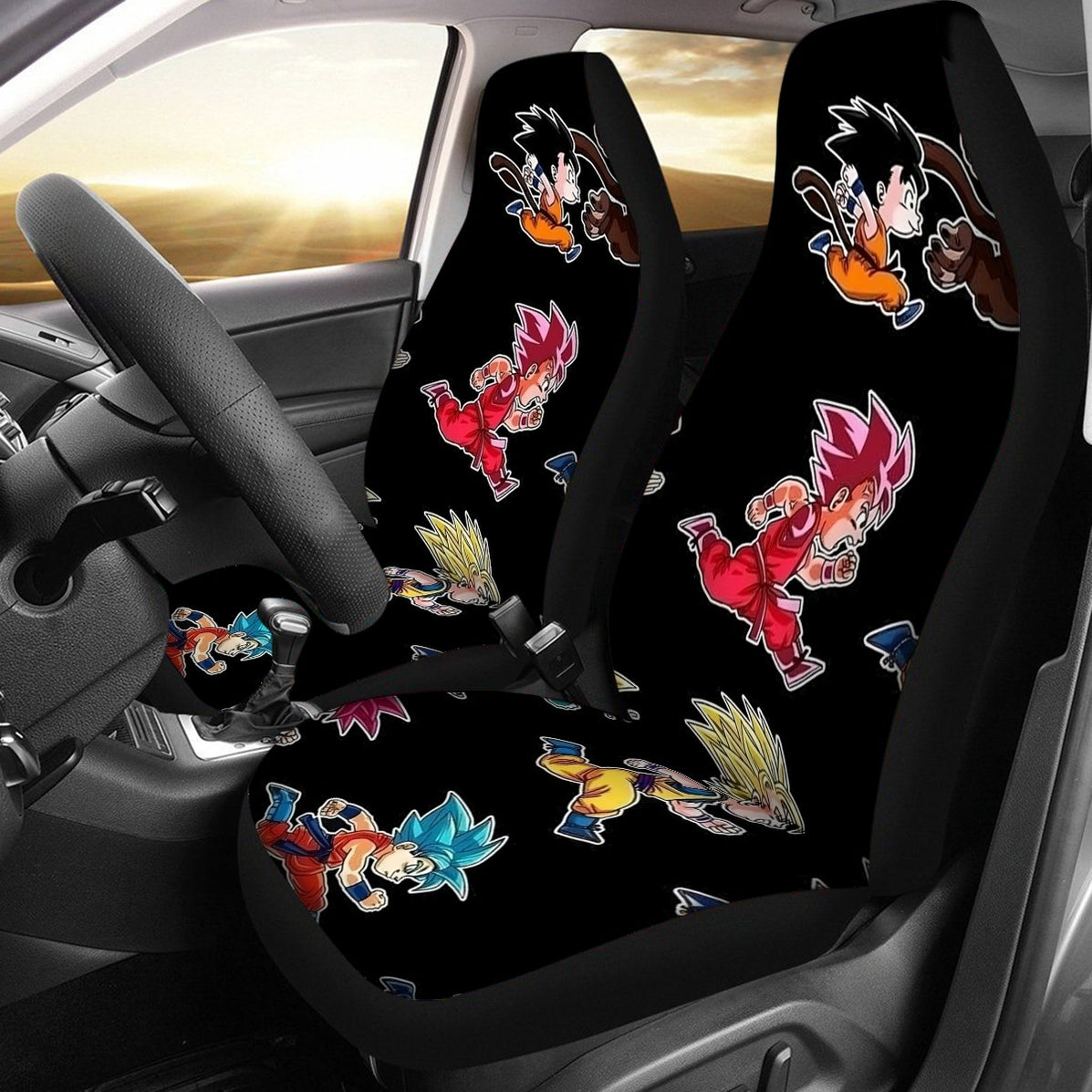 Dragon Ball Car Seat Covers Dragon Ball Goku All Form Transformation Seat Covers