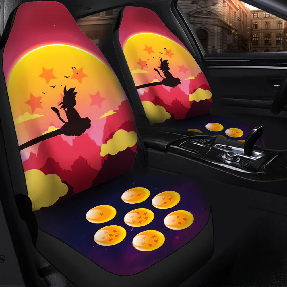 Dragon Ball Car Seat Covers Goku Kid Silhouette Dragon Ball Seat Covers