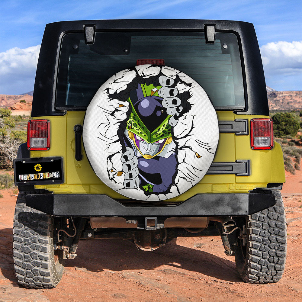 Dragon Ball Spare Tire Cover Dragon Ball Cell Breaks The Wall Tire Covers