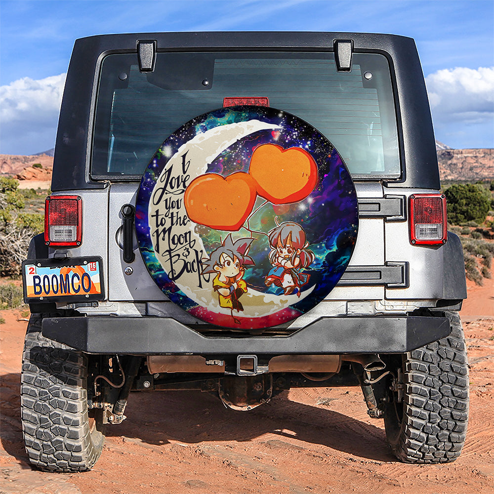 Dragon Ball Spare Tire Cover Goku Chichi Love You To The Moon Tire Covers