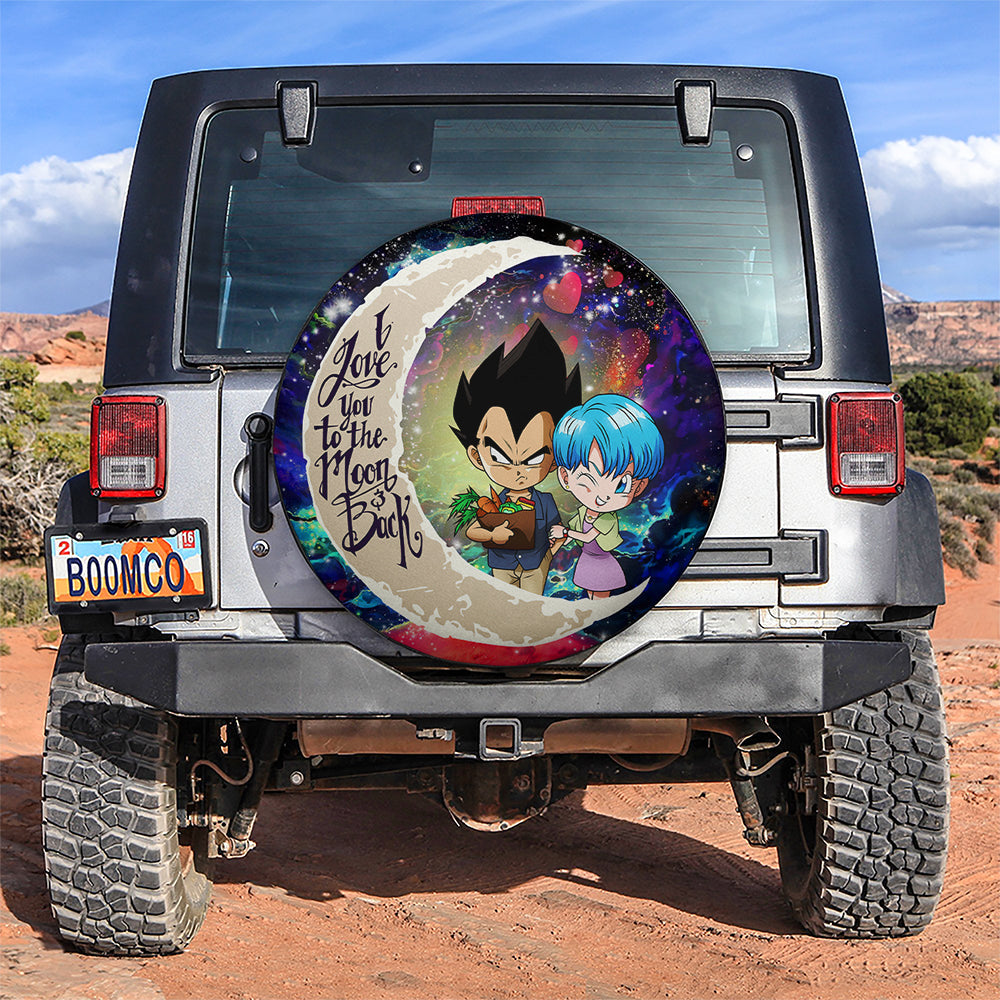 Dragon Ball Spare Tire Cover Vegeta And Bulma Love You To The Moon Tire Covers