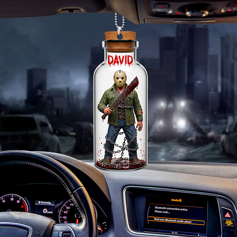 Personalized Creepy Killer Jason For Horror Movie Fans Custom Name Christmas Acrylic Ornament