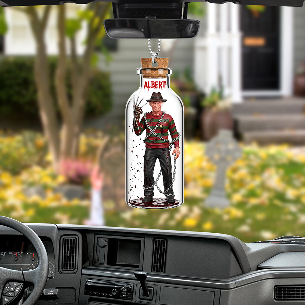 Personalized Creepy Killer Freddy Kruger For Horror Movie Fans Custom Name Christmas Acrylic Ornament