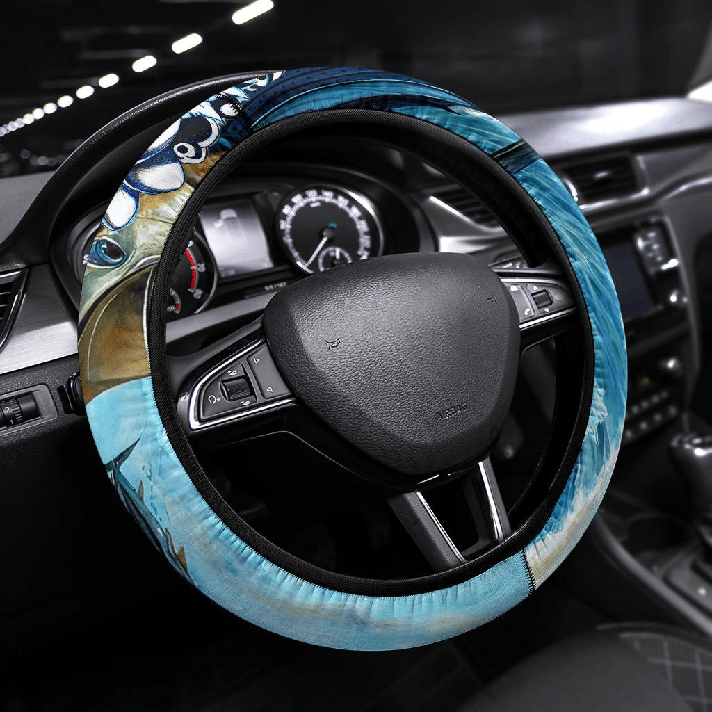 Fishing Steering Wheel Cover Fishing Marlin Pattern Driving Wheel Cover