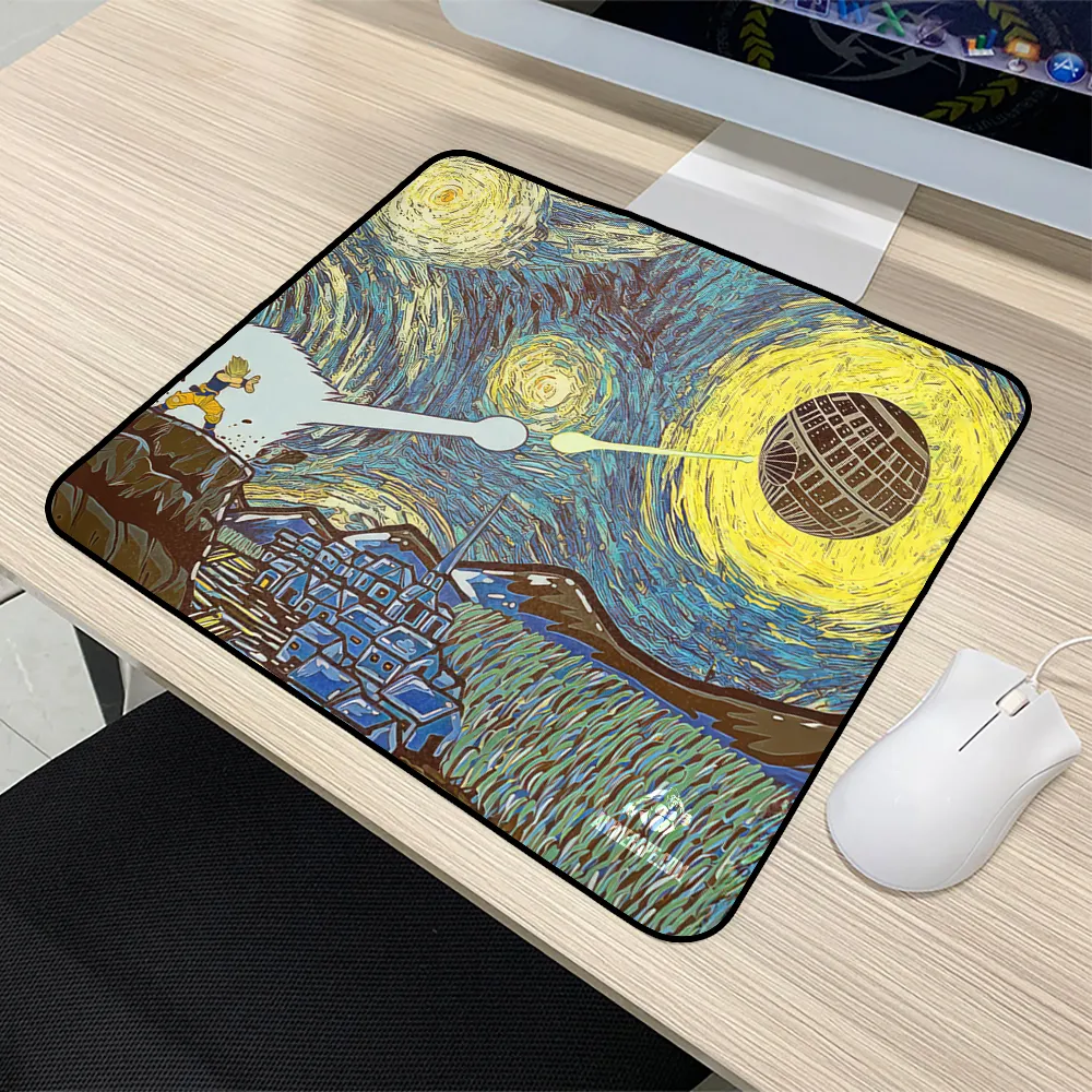 Goku Dragon Ball vs Death Star Starry Night Mouse Mat