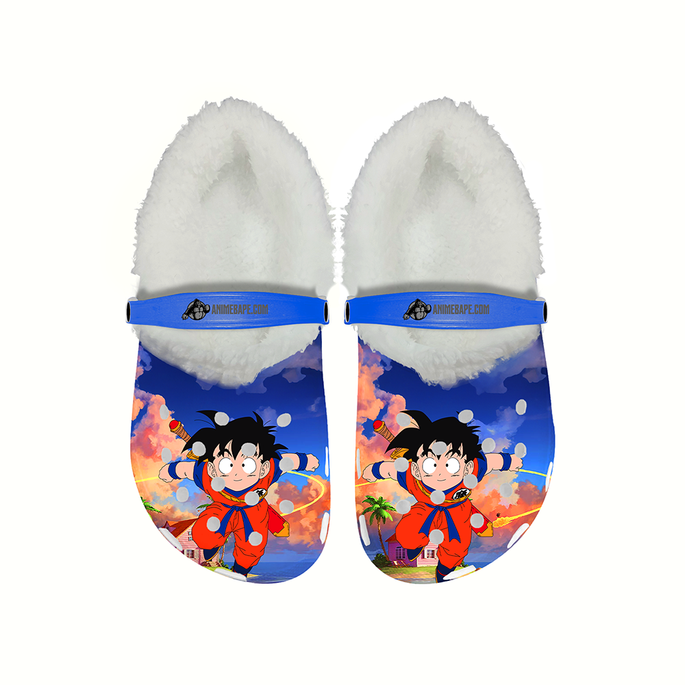 Goten Dragon Ball Cozy Winter Fleece Clogs