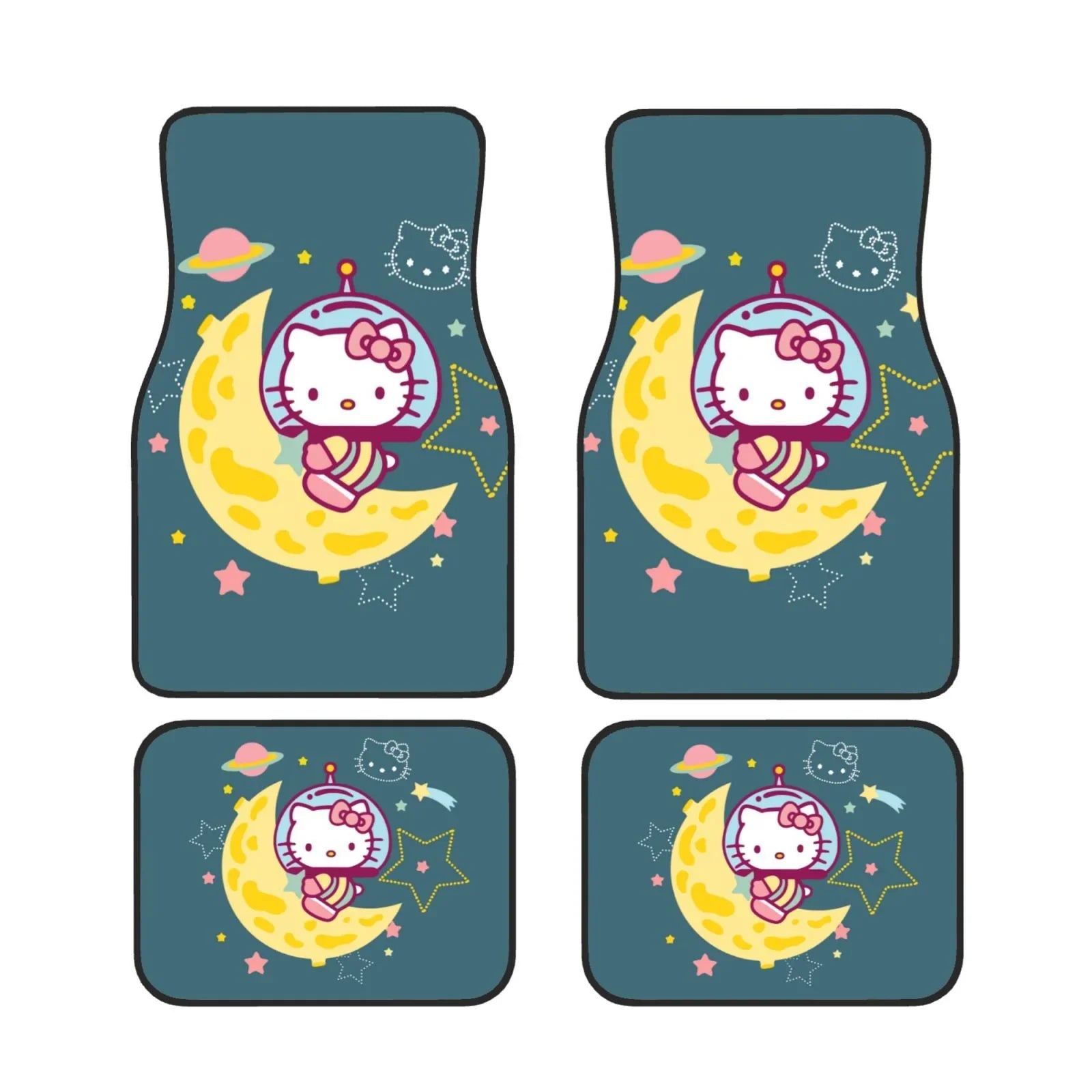 Hello Kitty Car Mats Astronaut Hello Kitty In The Moon Car Floor Mats