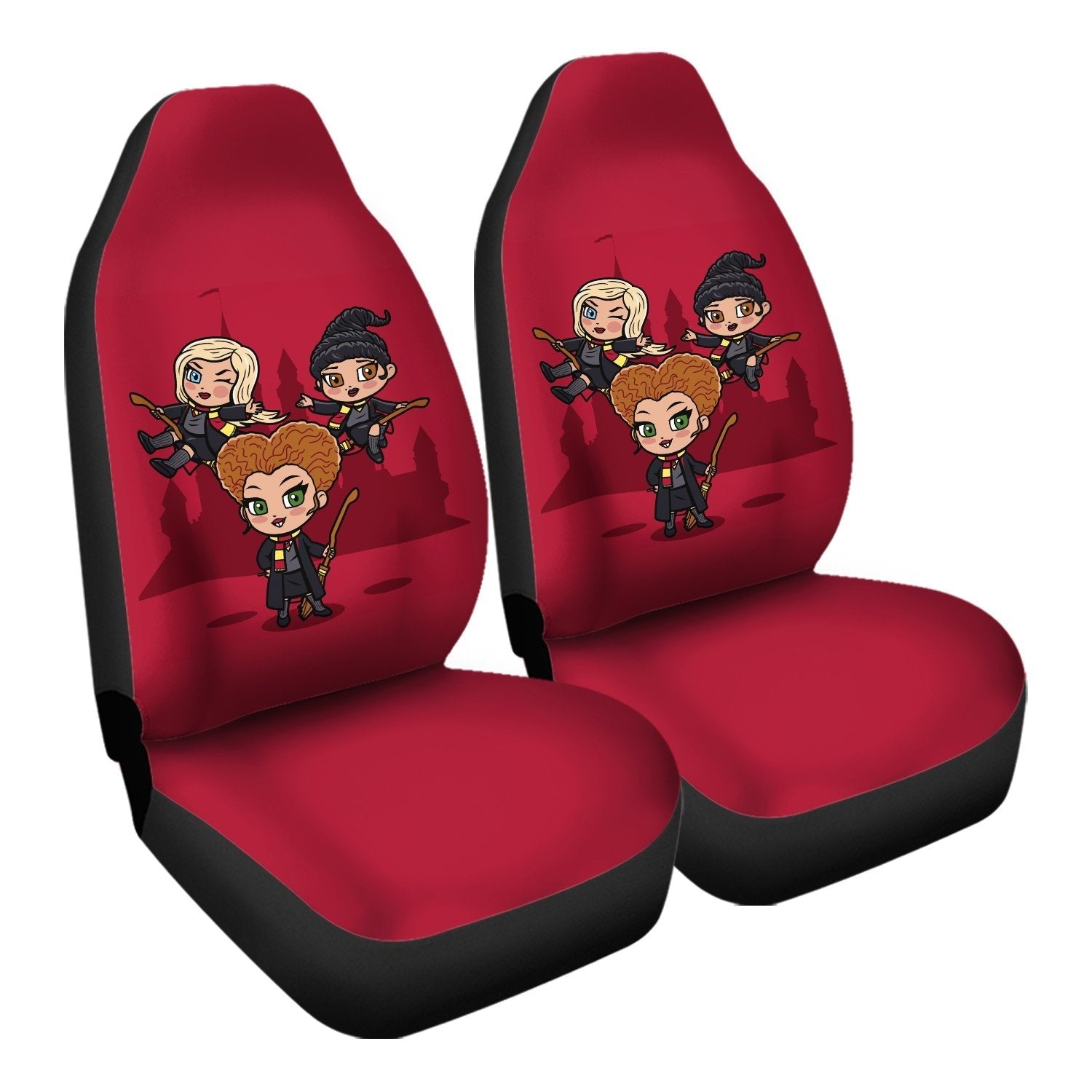 Hocus Pocus Car Seat Covers Sanderson Sisters Witch Students Seat Covers