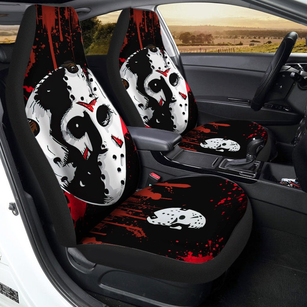 Jason Voorhees Car Seat Covers Jason Voorhees Mask Graphic Seat Covers