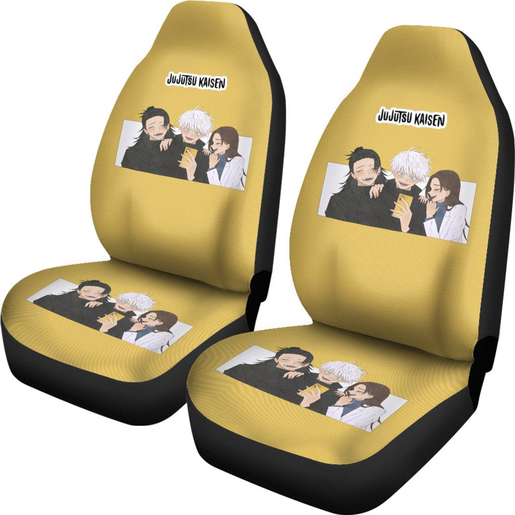 Jujutsu Kaisen Car Seat Covers Satoru Gojo And Friends Graphic Seat Covers