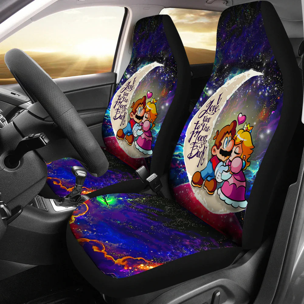 Mario Car Seat Covers Mario Couple Love You To The Moon Seat Covers