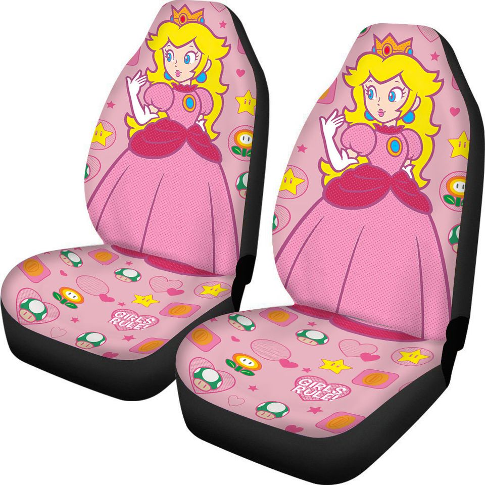 Mario Car Seat Covers Peach Princess Girl Rules Seat Covers