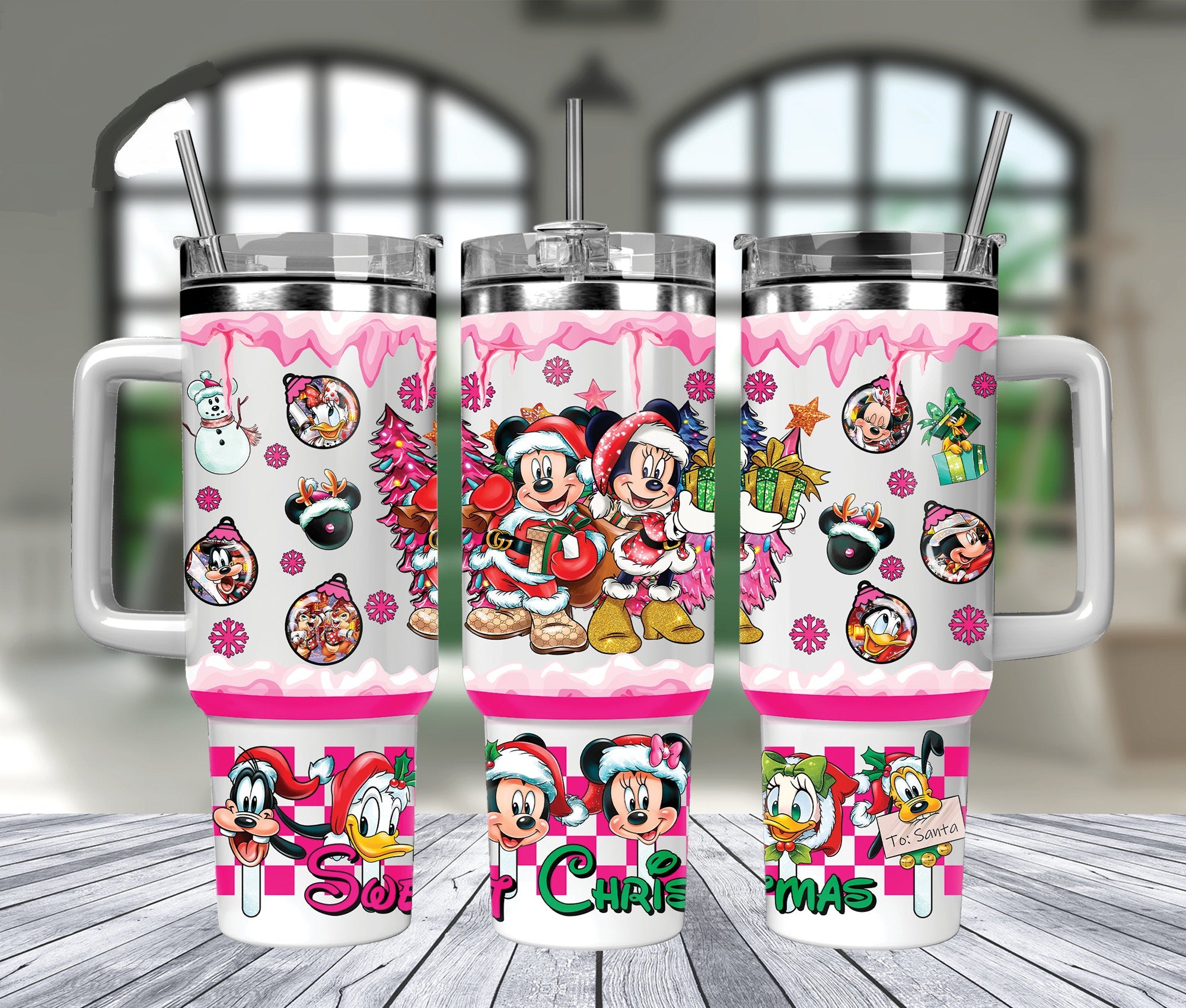 Mickey Mouse Disney And Friends Sweet Christmas Large Tumbler
