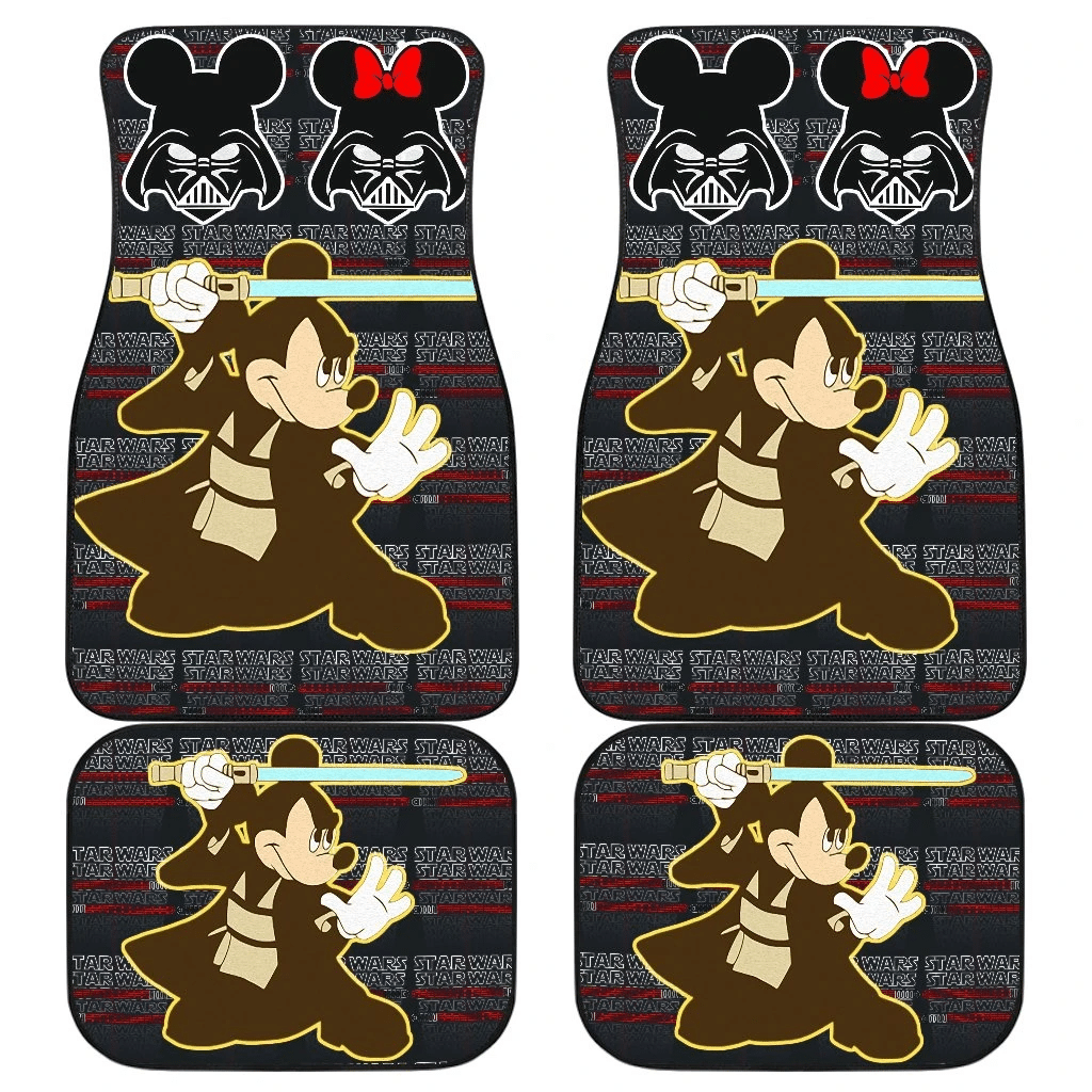 Mickey Mouse Car Mats Disney Mickey Mouse Jedi Cross Over Star Wars Car Floor Mats