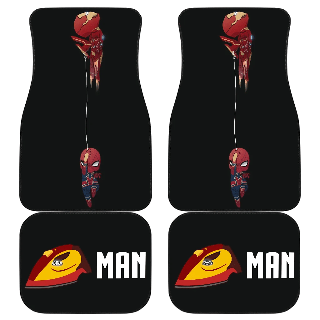 Marvel Car Floor Mats Chibi Iron Man Spiderman Marvel Avengers Car Mats