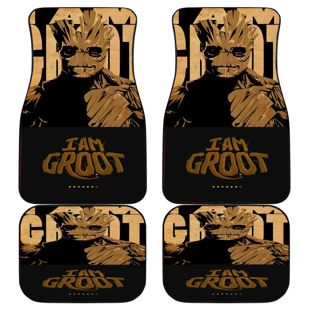 Marvel Car Floor Mats I Am Groot Character Guardian Of The Galaxy Car Mats