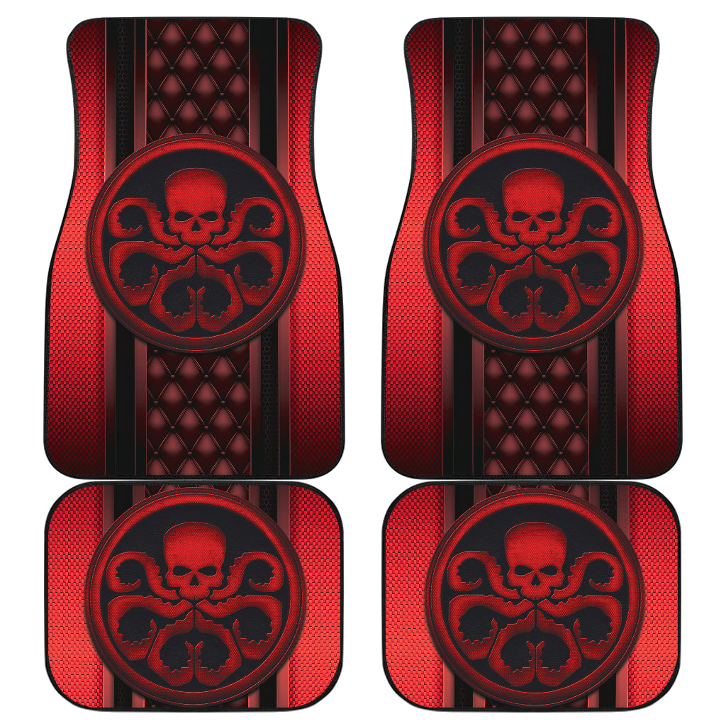 Marvel Car Floor Mats Marvel Hydra Skull Octobus Symbol Pattern Car Mats