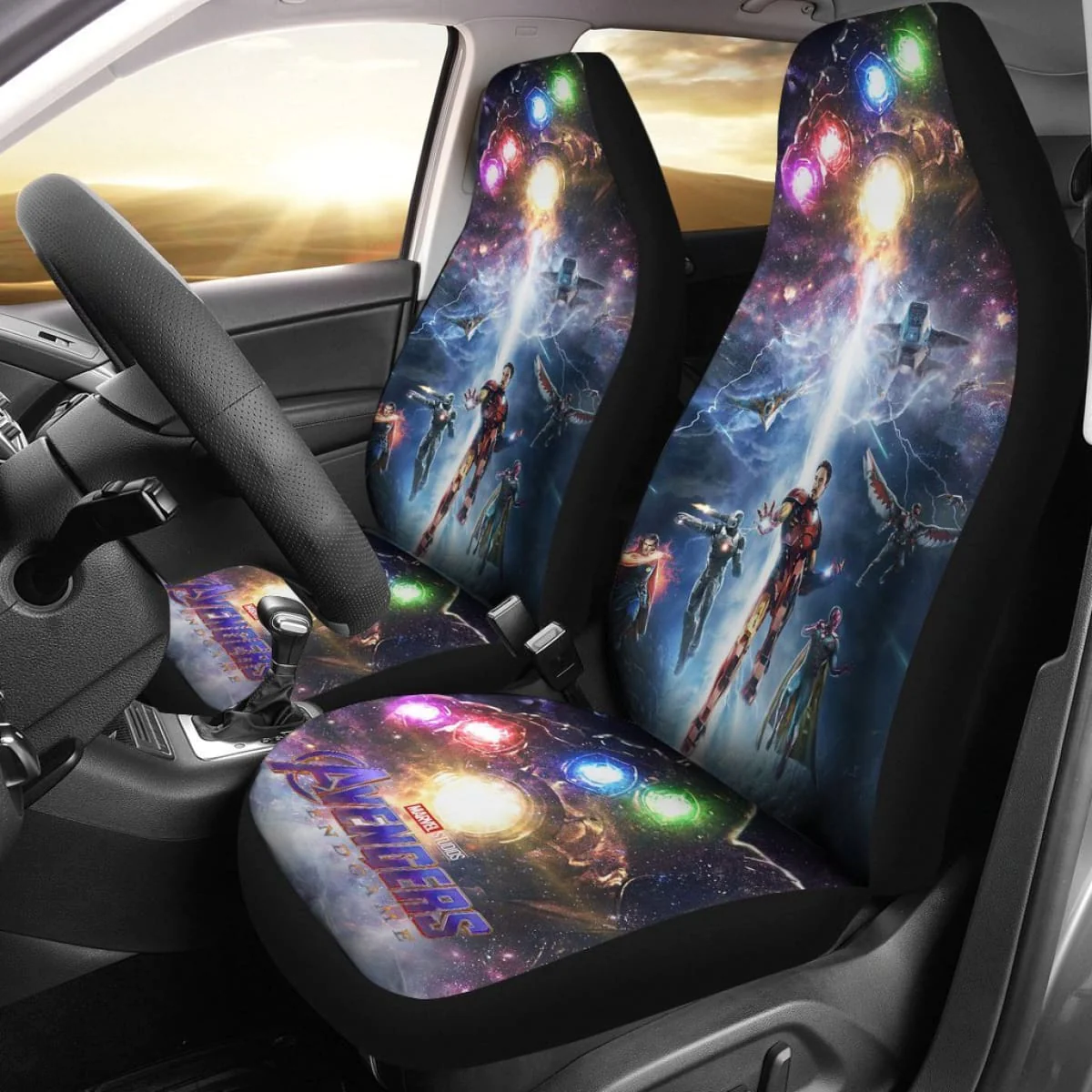 Marvel Car Seat Covers Marvel Superheroes Vs Infinity Stones Seat Covers