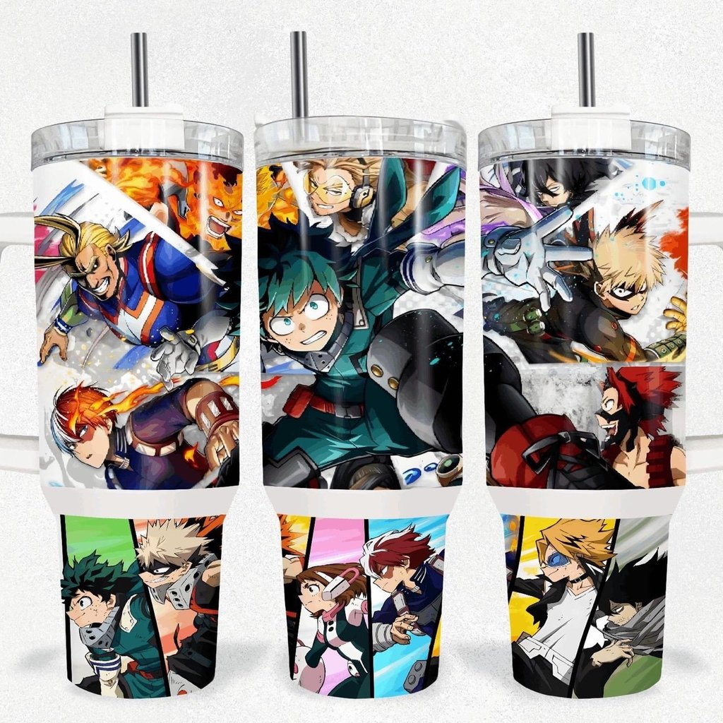 My Hero Academia All Heroes Fighting Large Tumbler