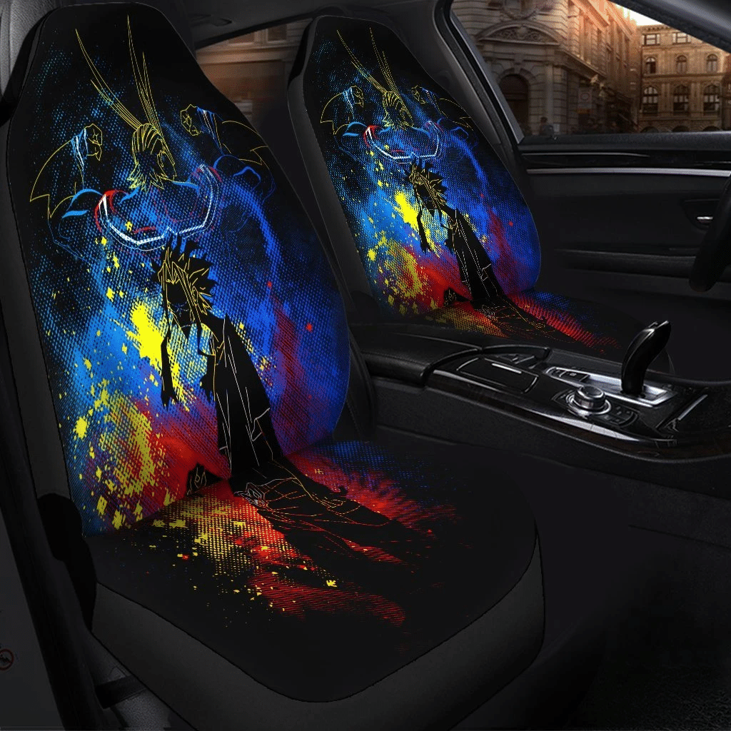My Hero Academia Car Seat Covers All Might Silhouette Watercolor Seat Covers
