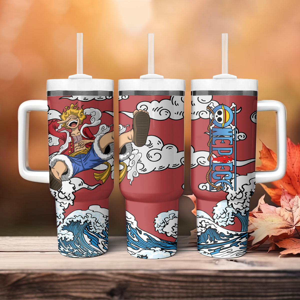 One Piece Luffy Gear 5 Nika Awakening Large Tumbler