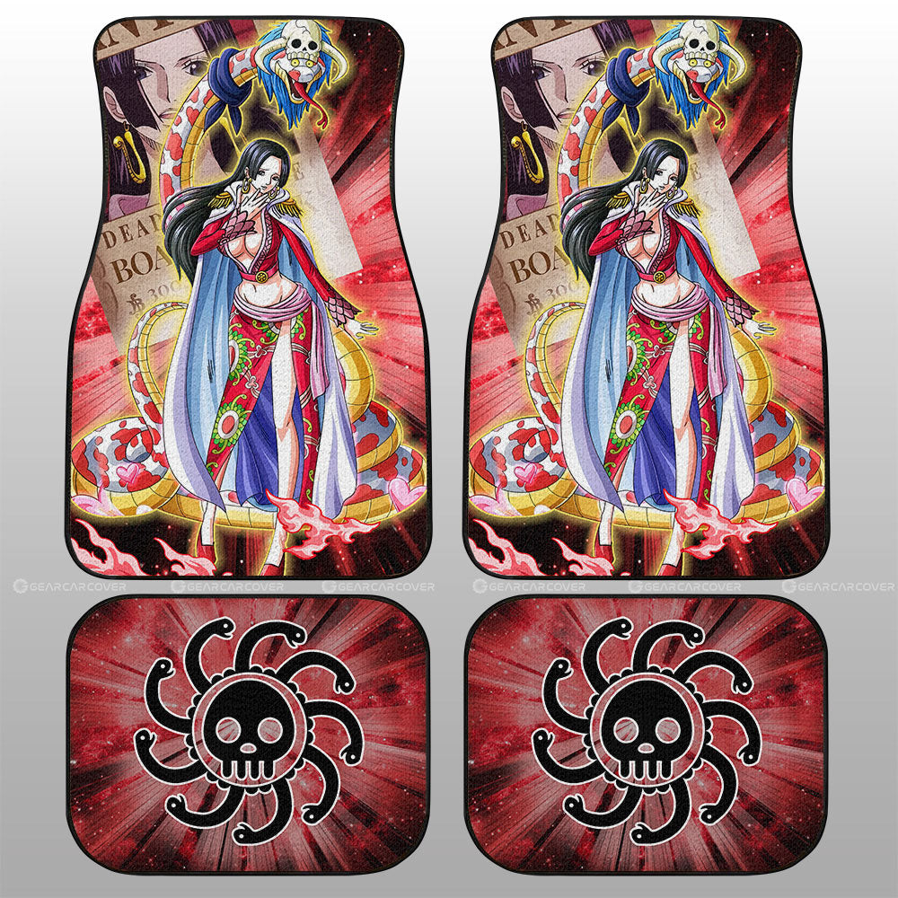 One Piece Car Mats Boa Hancock With Wanted Poster Car Floor Mats