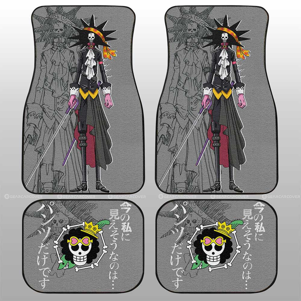 One Piece Car Mats Cool Brook Jolly Roger Symbol Car Floor Mats