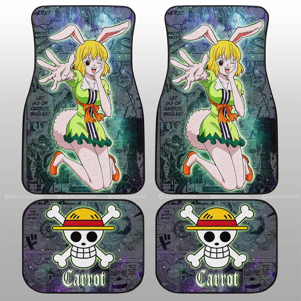 One Piece Car Mats Cute Carrot Galaxy Manga Pattern Car Floor Mats