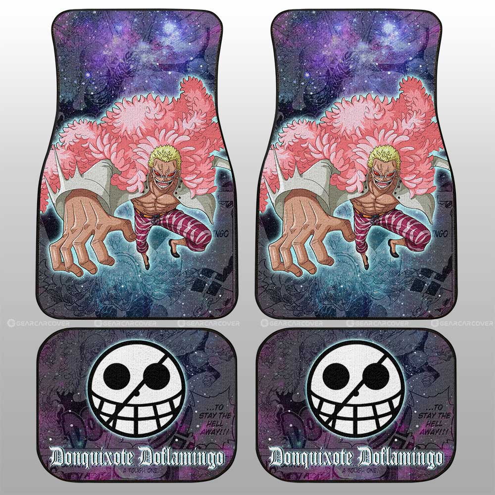 One Piece Car Mats Donquixote Doflamingo Jolly Roger Symbol Galaxy Car Floor Mats