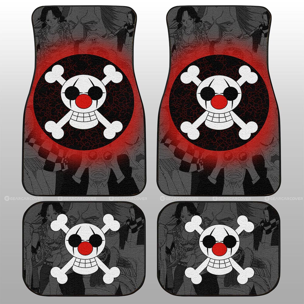 One Piece Car Mats One Piece Buggy Pirate Manga Pattern Car Floor Mats