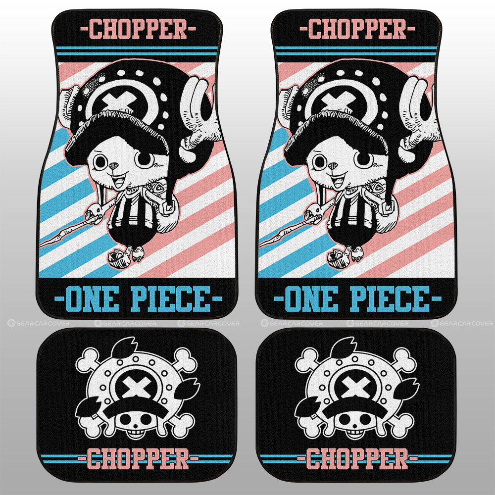 One Piece Car Mats One Piece Character Tony Tony Chopper Jolly Roger Symbol Car Floor Mats