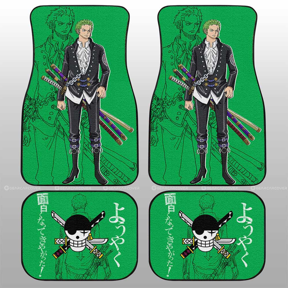 One Piece Car Mats One Piece Zoro In Nice Suit Car Floor Mats