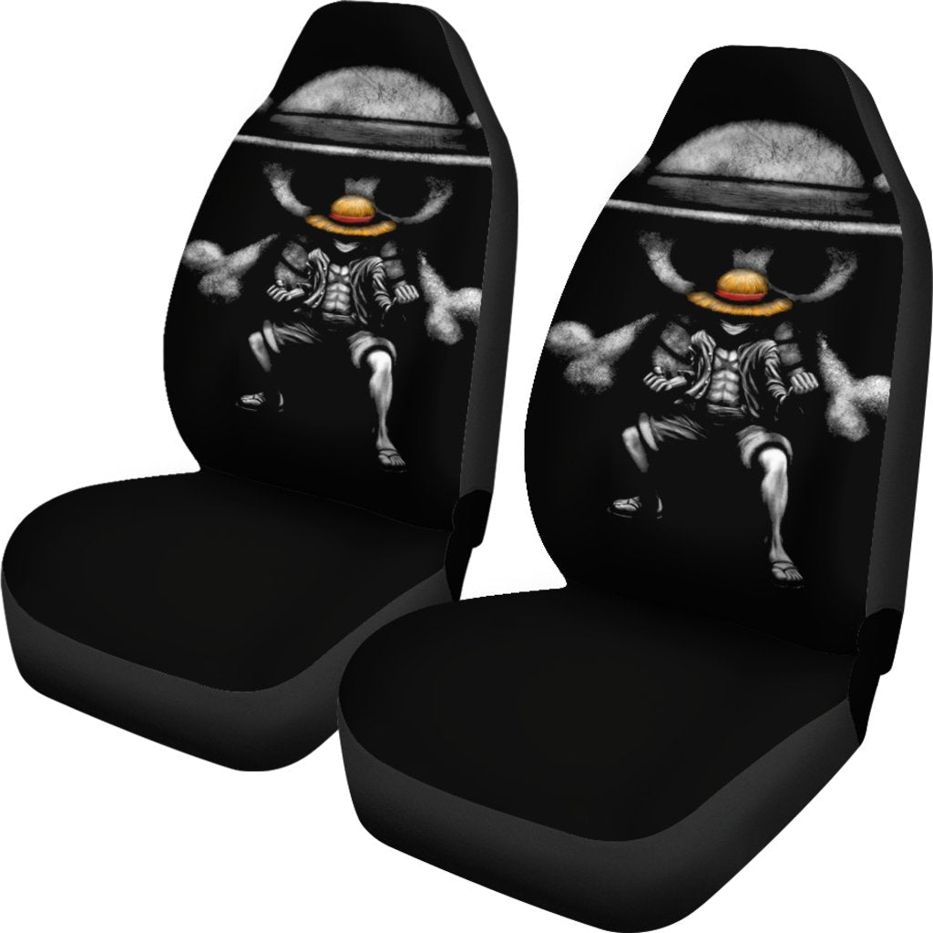 One Piece Car Seat Covers Luffy On The Throne Seat Covers
