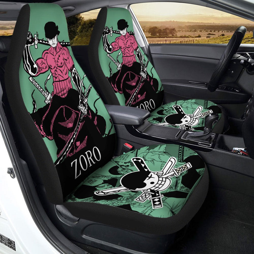 One Piece Car Seat Covers Roronoa Zoro Graphic One Piece Seat Covers