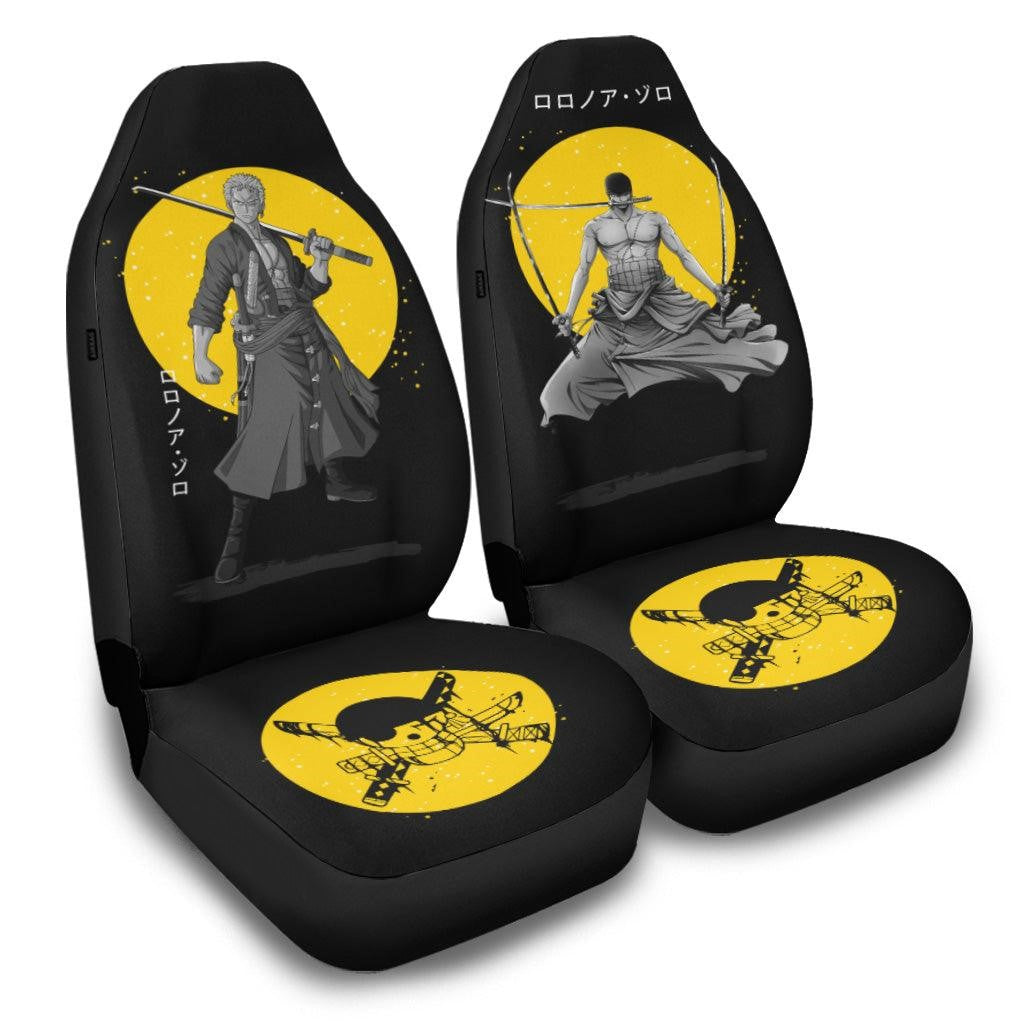One Piece Car Seat Covers Roronoa Zoro Japanese Style Seat Covers